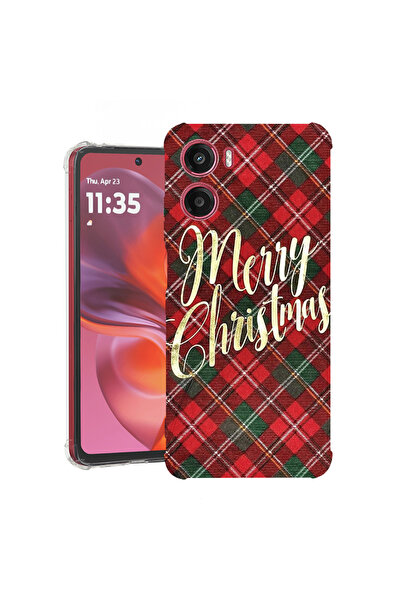 bestcase Carcasă spate antișoc pentru Motorola Moto E15, Crăciun Fericit, 198...
