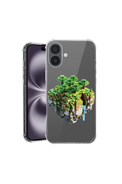 bestcase Αντικραδασμική θήκη πλάτης για Apple iPhone 16 Plus, Minecraft, AS 1679