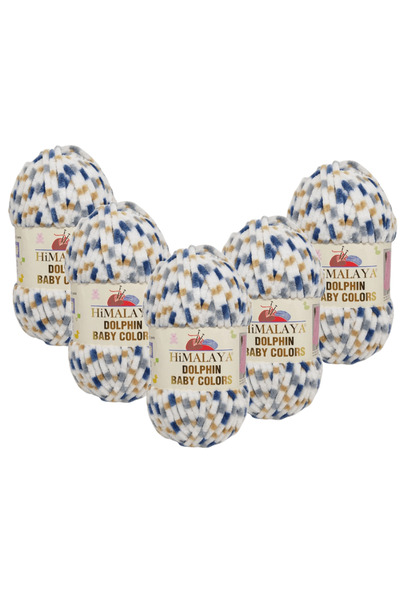 Himalaya Dolphin Baby Colors Velvet Thread 5 Pack - 80423 - 100 Gr. 120 Meters.