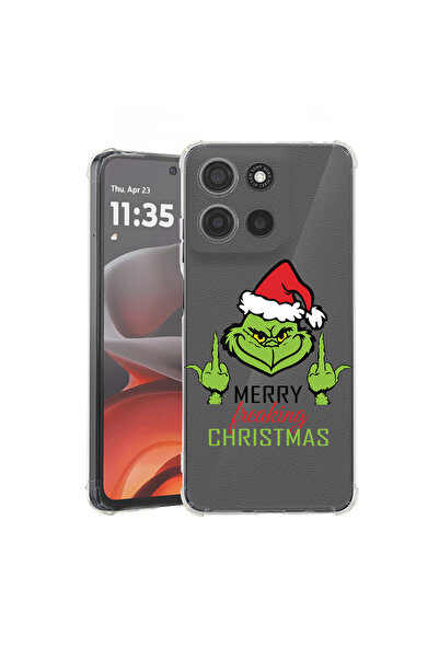 bestcase Carcasă spate antișoc pentru Motorola Moto G75, Grinches - Merry Xma...