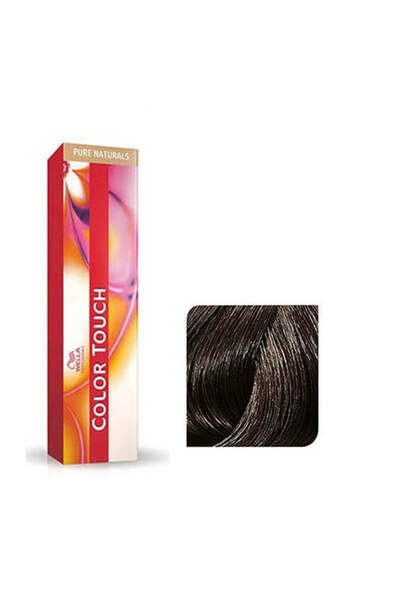 Wella Hair Dye 4/0 Semi-Permanent Without Ammonia - Pure Naturals Color Touch Medium Brown -