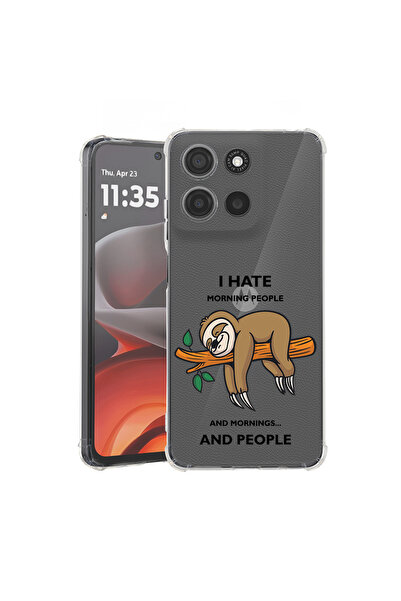 bestcase Carcasă spate antișoc pentru Motorola Moto G15, I Hate Morning, 1926...