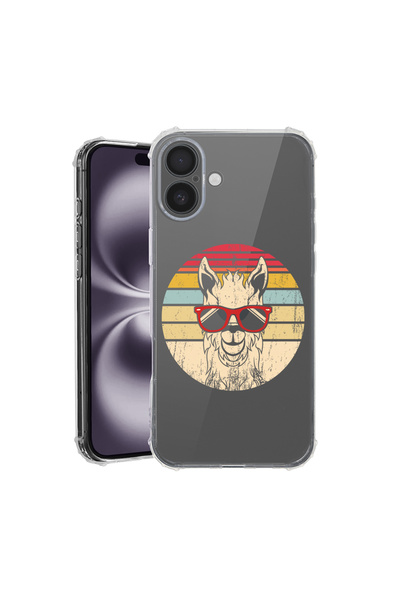 bestcase Αντικραδασμική θήκη πλάτης για Apple iPhone 16 Plus, Oldschool LLama...