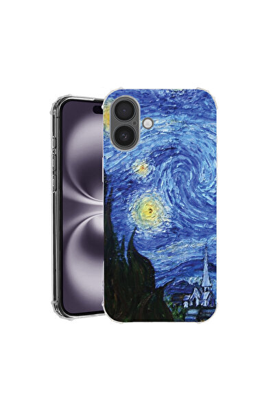 bestcase Αντικραδασμική θήκη πλάτης για Apple iPhone 16 Plus, Van Gogh - Star...