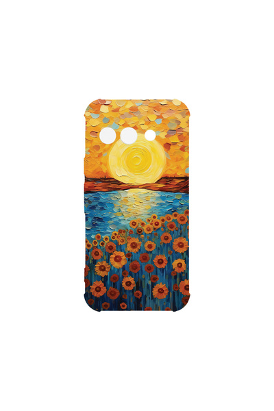 bestcase Удароустойчив калъф за Google Pixel 9a, картина слънчоглед, AS 1273