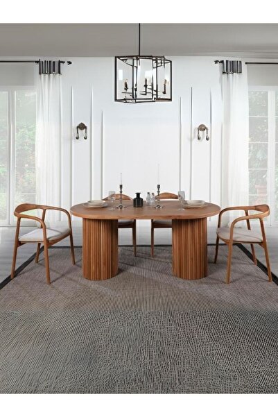 Gazzini Furniture Lucca Ahşap Masa Sandalye Takımı 90x200