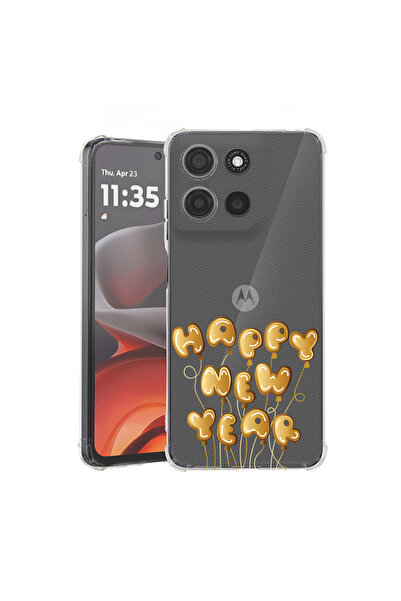 bestcase Carcasă spate antișoc pentru Motorola Moto G75, An Nou Fericit, 1946...