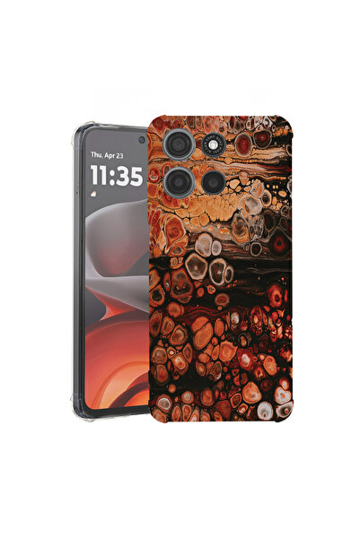 bestcase Αντικραδασμική θήκη πλάτης για Motorola Moto G75, ξύλινο μοτίβο, 194...