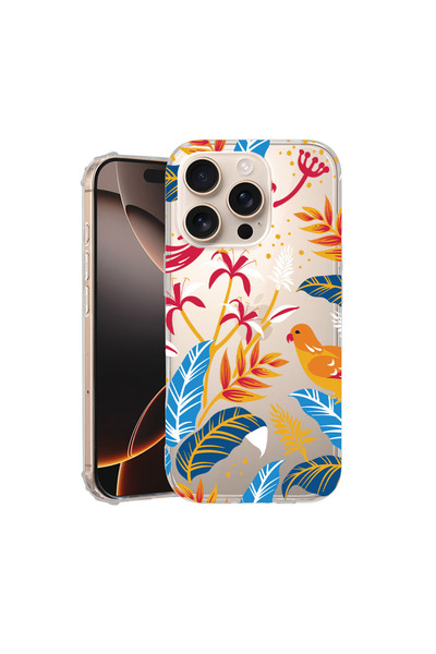 bestcase Αντικραδασμική θήκη πλάτης για Apple iPhone 16 Pro Max, Colorful Bir...