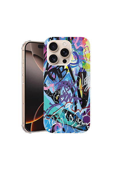 bestcase Carcasă spate antișoc pentru Apple iPhone 16 Pro Max, Graffiti, AS 1184