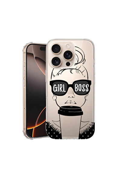 bestcase Αντικραδασμική πίσω θήκη για Apple iPhone 16 Pro, Girl Boss, AS 1808