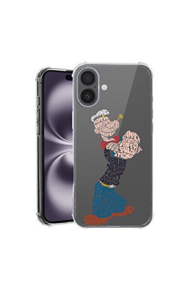 bestcase Carcasă spate antișoc pentru Apple iPhone 16 Plus, Calligraphy Popey...