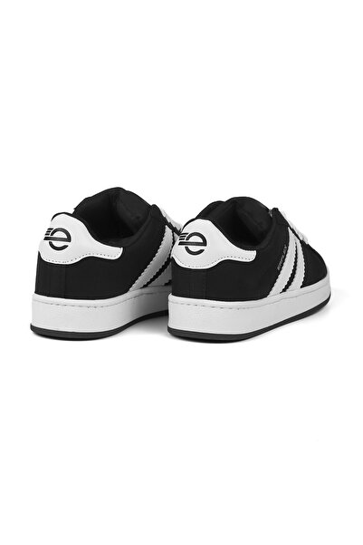 KAJILA Unisex Black White-White Lace-Up Comfortable Sneaker Casual Sports Shoes