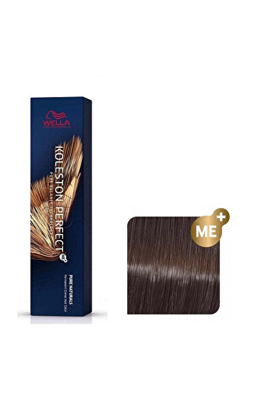 Wella Vopsea de păr permanentă 5/07 - Pure Naturals Koleston Perfect Me+ Castaniu deschis -