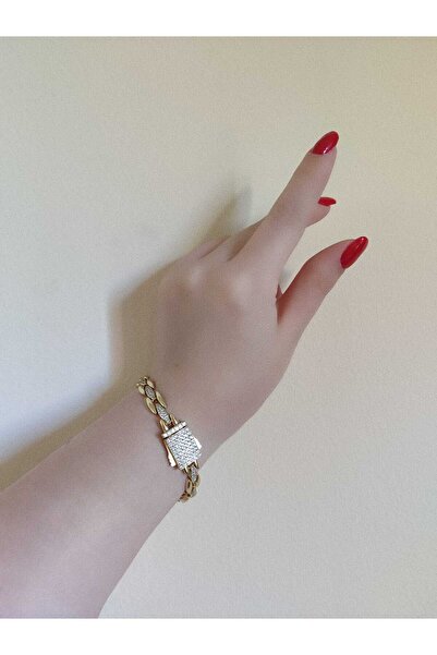 ÜMRANİKA JEWELLERY Taş Kilitli 14K Xuping Bileklik