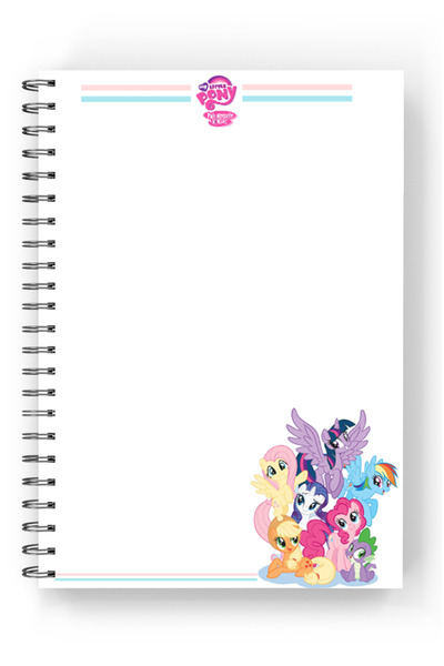 nihonwosekai 2 Pcs Pony Friends My Little Pony A5 Anime Spiral Notebook 50 Sheets