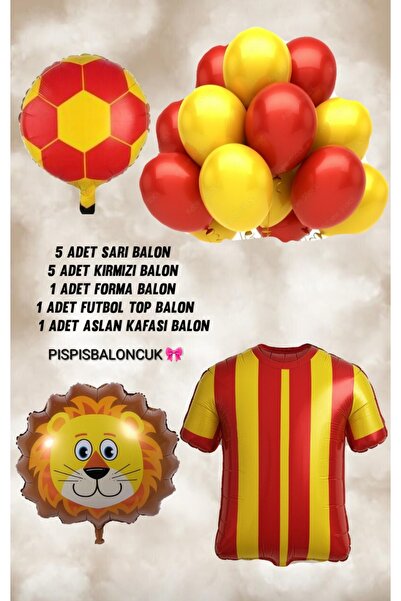 PISPISBALONCUK Galatasaray Taraftar Balon Seti Sarı Kırmızı Parti süsleri doğum günü ve Maç kutlama Dekorasyon