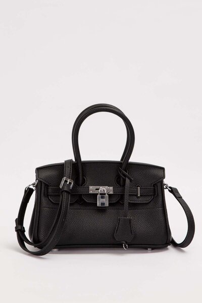 Levidor Geantă de mână neagră cu detaliu mini-lock