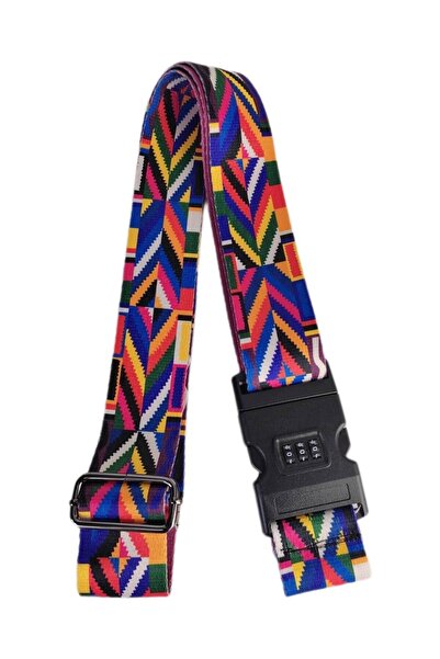 CANARİS Gökkuşağı Valiz Emniyet Kemeri Renkli Şifreli Şık Tasarım 2 Metre
