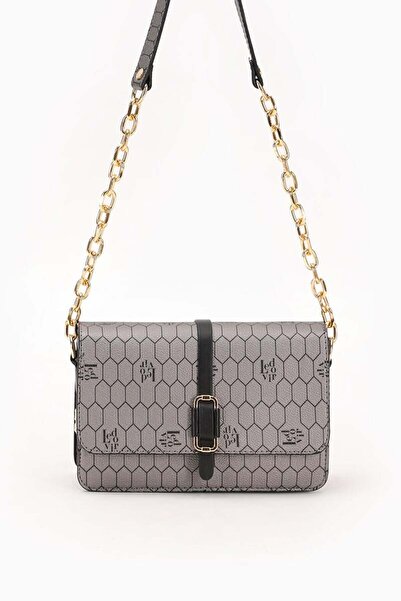 Levidor Platin Kemer Detay Omuz Çantası