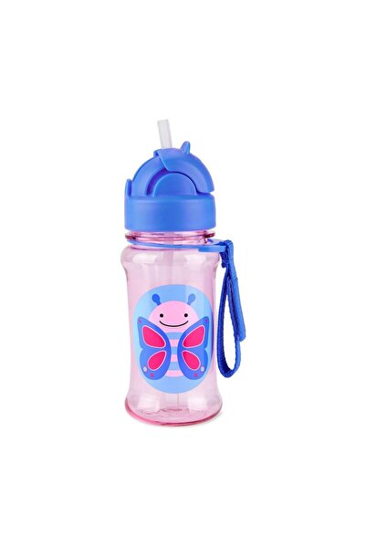 Skip Hop Zoo Tritan Water Bottle with Straw Butterfly