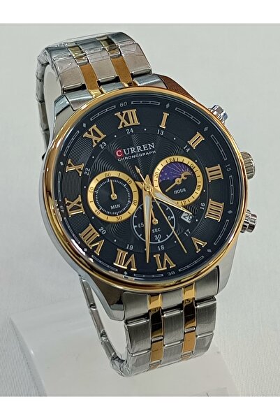 Curren Çelik kordonlu, iç mekanizmaları aktif, takvimli, su geçirmez, 2 yıl g...