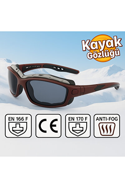 Angel Eyes Kayak Gözlüğü Antifog Ventilli Uv Korumalı Güneş Kar Gözlük Siyah-...