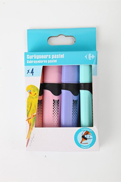 Carrefour Set textmarkere pastel Carrefour, 4 buc, Multicolor