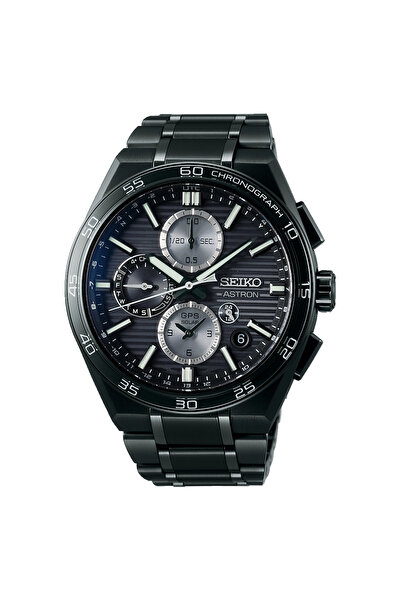 Seiko Astron GPS Solar Dual Time Chronograph Night Sky Black - SSH179J Erkek ...