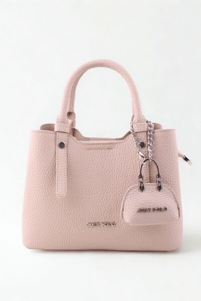 Just Polo حقيبة كتف نسائية من جست بولو الأصلية للموسم الجديد، مكونة من 4 أقسام مع حزام كتف عريض، مناسبة للاستخدام اليومي