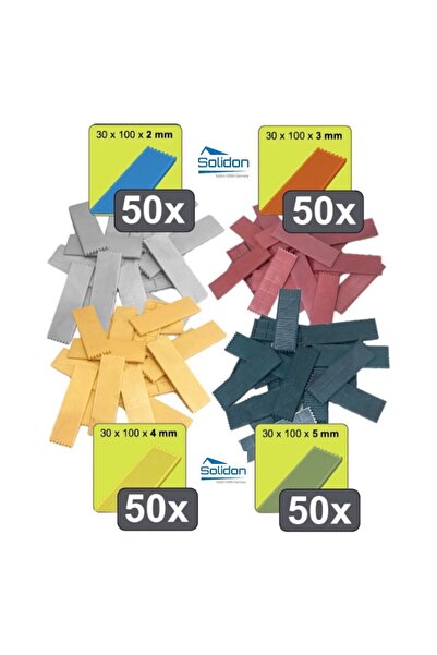 SOLIDON Set 200 pcs, Premium Plastic Blades, 30 x 100mm,
