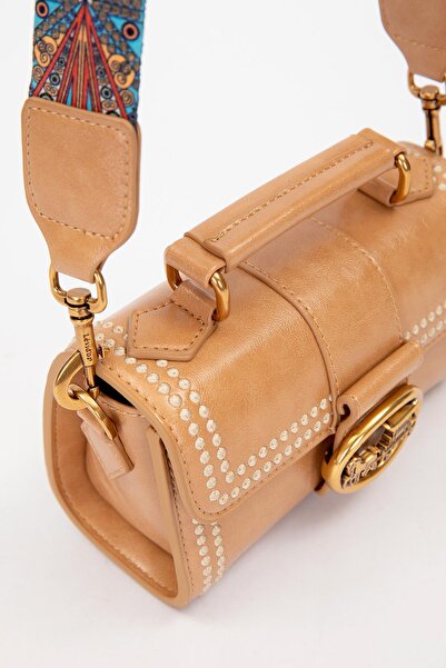 Levidor Brown Speckled Detail Shoulder Bag