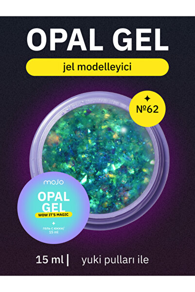MOJO Tırnak Jeli OPAL Gel No.62 Tırnak Modelaj Jeli 15 ml