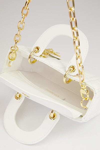 Levidor Geantă de umăr cu lanț din aur alb