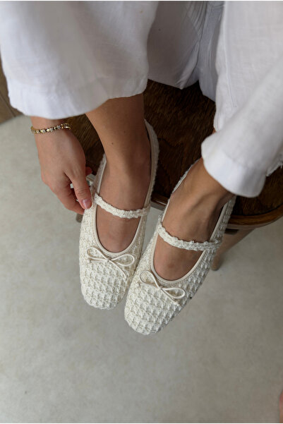 Mupa Shoes Women's Ballerina White