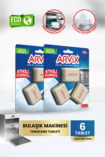arvix أقراص تنظيف غسالة الأطباق 3 قطع × 2