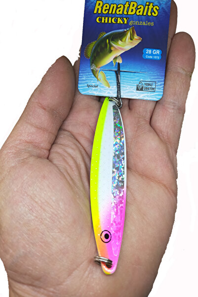 sr sazanrig CHICKY GONZALES 28.GR 9.CM LÜFER,TURNA,SUDAK,LEVREK METAL KAŞIK S...