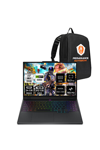 LENOVO Legion 5 i7-13650HX 24GB 512GB SSD RTX5060/8GB 115W 165Hz WUXGA 15.3" ...