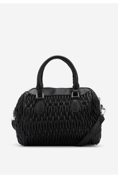 B T Shoes Černá rukojeť kabelky Lavish