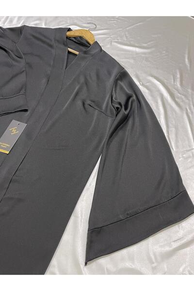 Juwana Women's Satin Ipke Belted Robe Kimono – Wide Sleeve, Elegant and Stylish