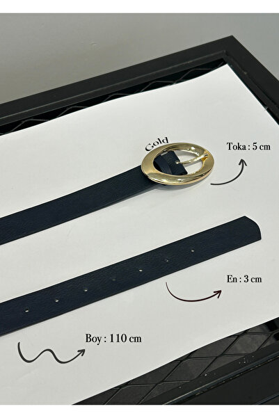 LİA KEMER Овальний золотий ремінь з пряжкою