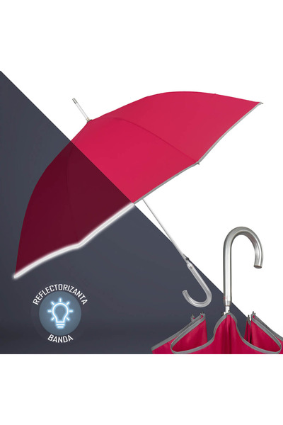 Perletti Automatic rain umbrella stick classic model red
