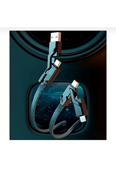 Azeada Çift Başlıklı Şarj ve Data Kablosu – Metal Uç, Naylon Örgü, Hızlı Şarj...