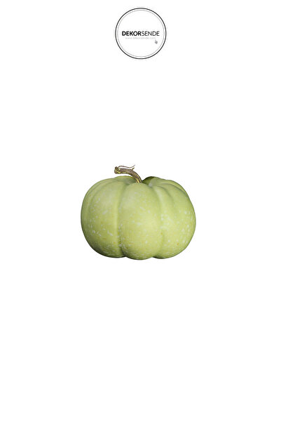 Dekorsende Cadılar Bayramı Yapay Kabak Küçük Boy Yeşil 12 cm
