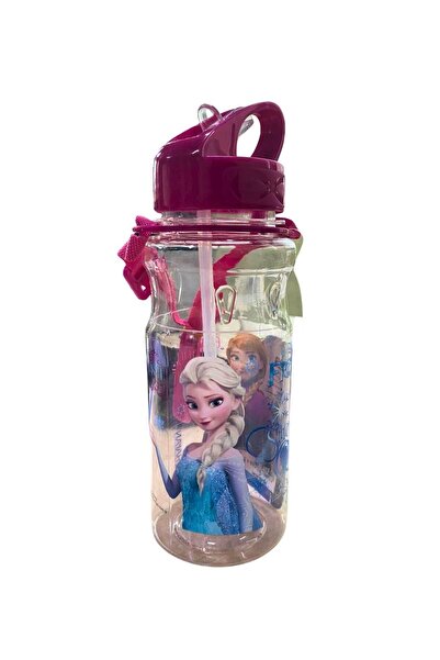 Disney Frozen Anna & Elsa Lisanslı Pipetli Suluk – Çocuk Su Matarası 500 ml