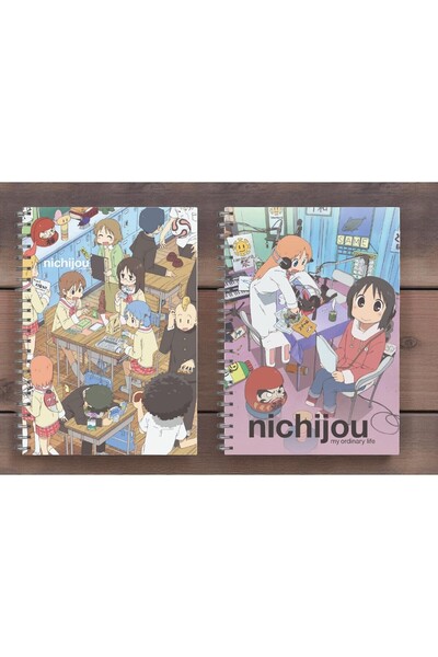 nihonwosekai 2 Pcs Nichijou A5 Anime Spiral Notebook 50 Sheets