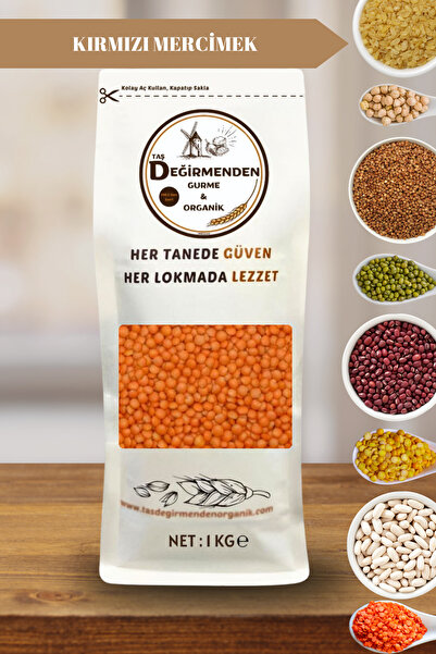Taş Değirmenden Organik Atalık Kırmızı Mercimek - 1 Kilo