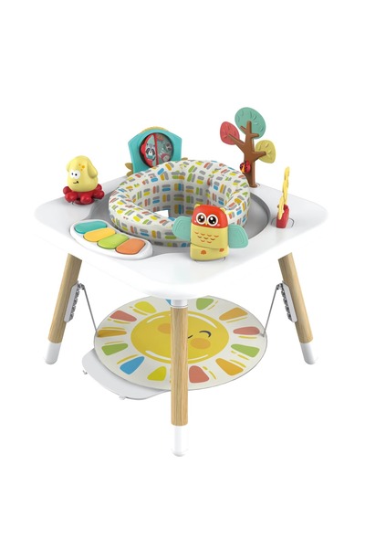 WePro Store Baby Jumper 4 in1, Activity Center, Adjustable Height, 360 Seat, Sounds, Lights, White