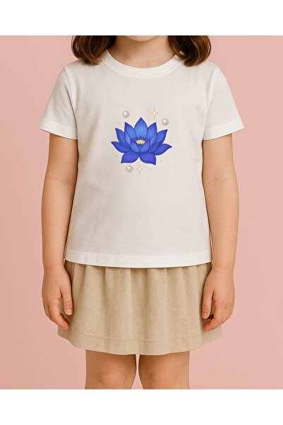 TREND YANKI تي شيرت للأطفال من الجنسين (زهرة اللوتس)