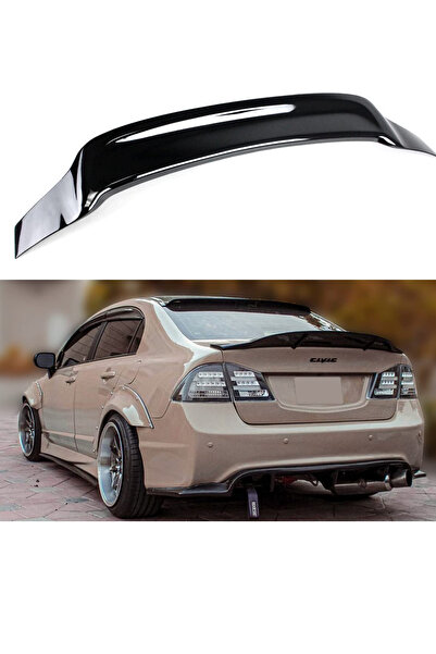 Harphour Honda Civic Fd6 (2006-2011) Uyumlu Jdm Spoiler Parlak Siyah İthal Ab...